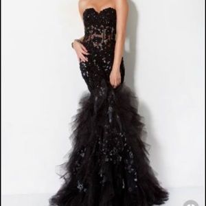 Jovani black lace dress